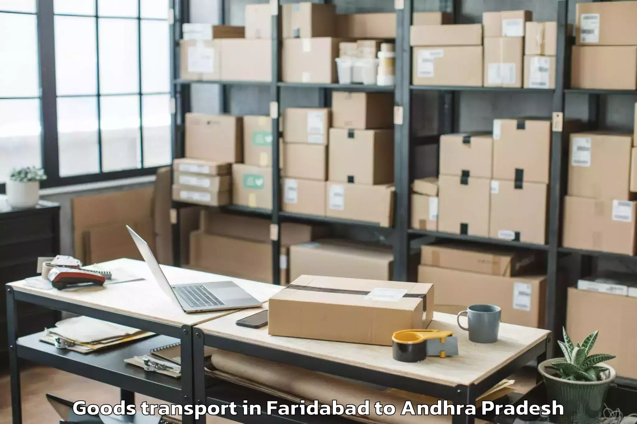 Book Faridabad to Gangavaram Port Goods Transport Online